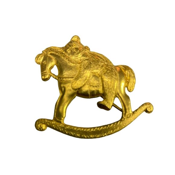 Vintage Teddy Bear Gold Tone Brooches, some with Rhinestones - top one is Avon - Picture 2 of 11